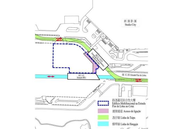 連接通道平面圖。